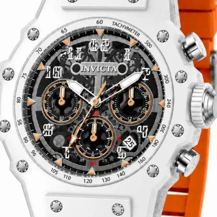 Invicta Racing Vaulthan Men's Watch - 44mm. White w Gold #87#140#19#13#54#