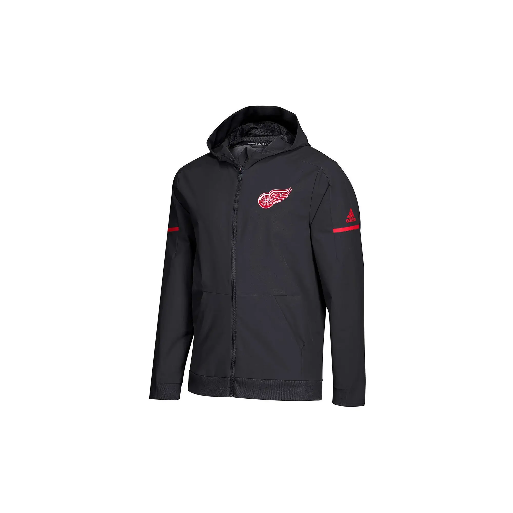 NHL Detroit Red Wings Woven Full Zip Hoodie "Black / Red" D77159