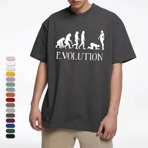 Tee4daddy - Evolution T-Shirt, Graphic Round Neck Shirt, Comfortable Streetwear, Men Cotton Shirt, Casual Streetwear