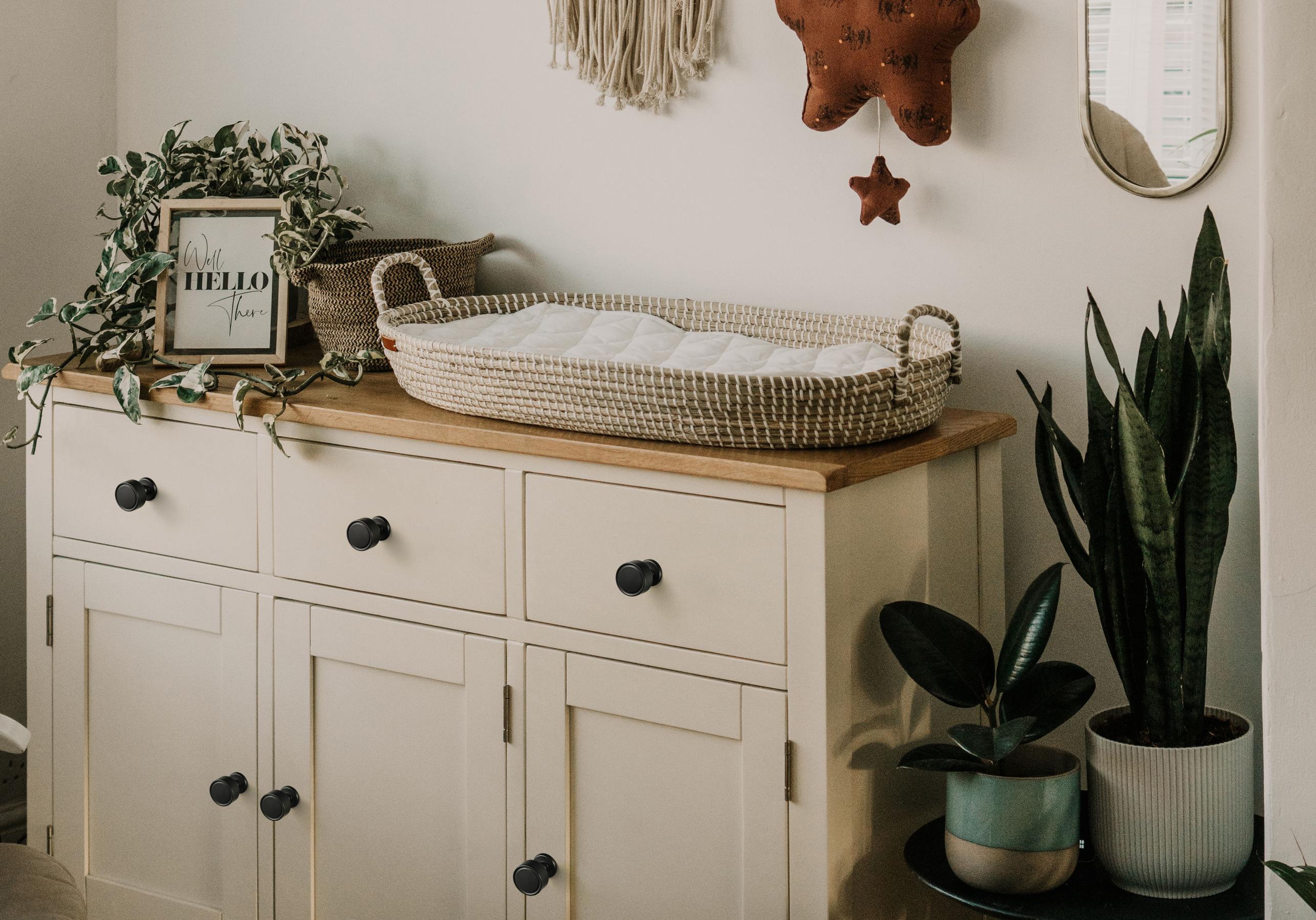 6 Pack Champagne Bronze Cabinet Knobs, Solid Zinc Alloy Modern Drawer Pulls, Luxury Brushed Gold Geometric Cylinder Door Handles for Kitchen, Dresser Furniture Hardware