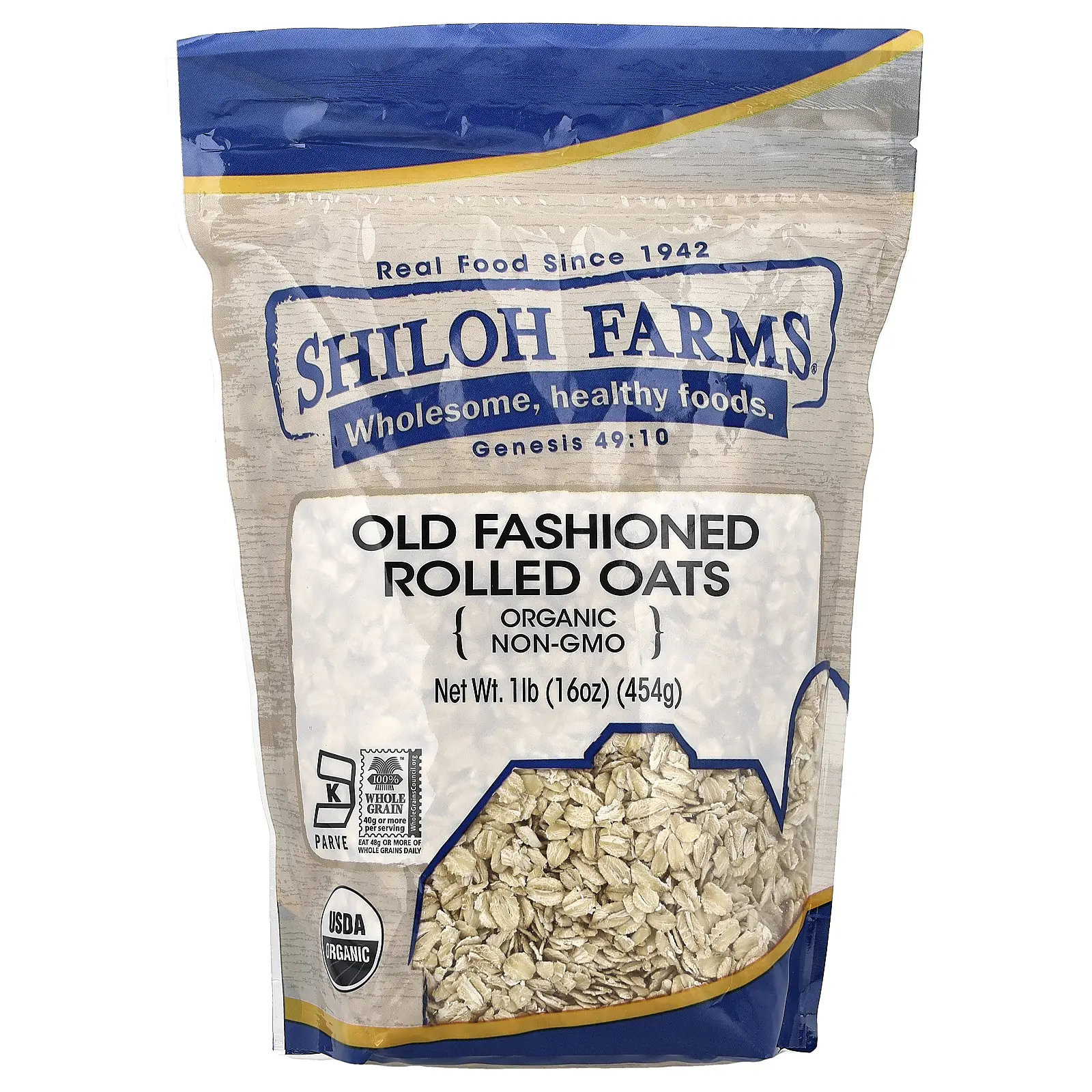 Shiloh Farms Organic Old Fashioned Rolled Oats, 16 oz (454 g)