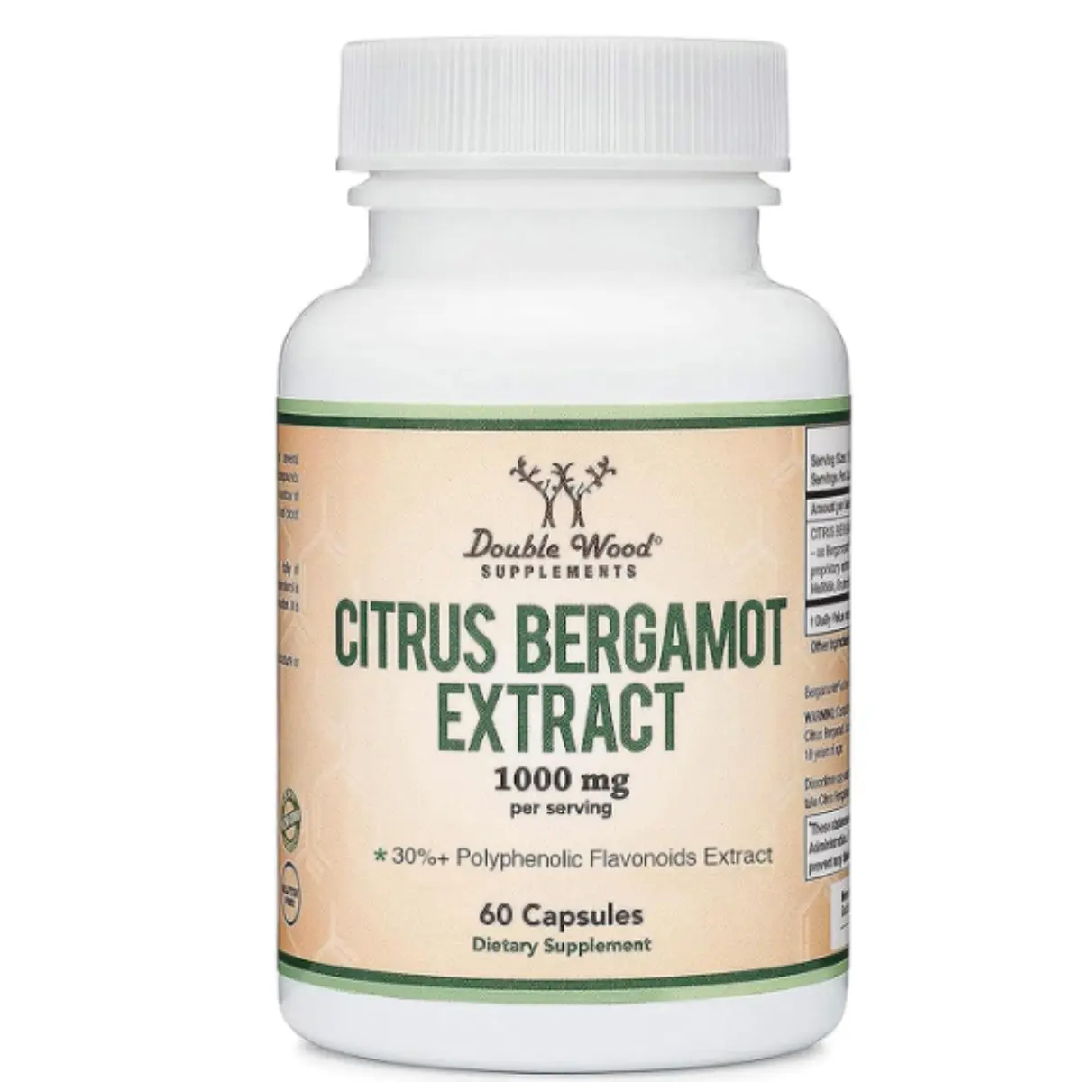 Citrus Bergamot Supplement - NSF Certified - Supports Healthy Cholesterol & Triglyceride Levels - 1000mg, 60 Capsules (Bergamonte Standardization) by Double Wood
