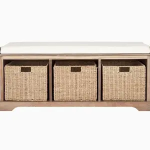 Varielle 47"W Storage Bench - natural/ivory