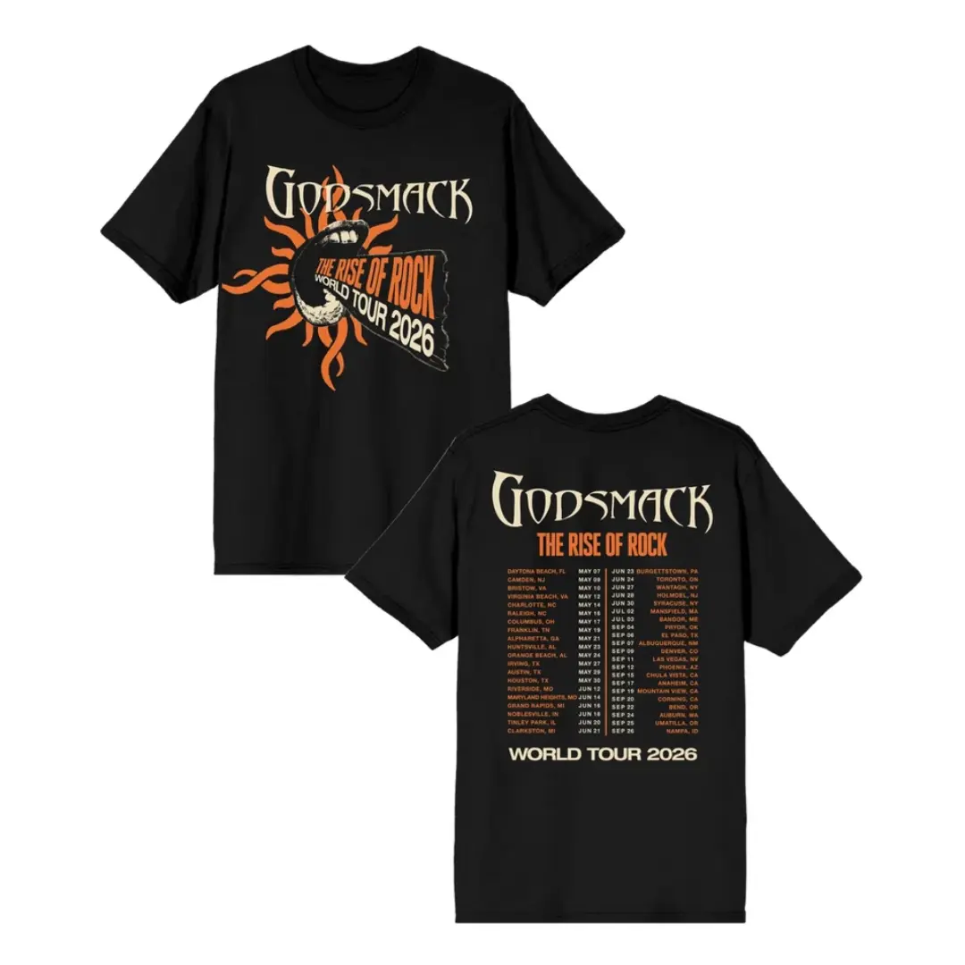 Comfort Colors Godsmack Rise of Rock World Tour 2026 T-Shirt – Vintage Concert Graphic Shirt, Music Fan Gift, Shirt For Men