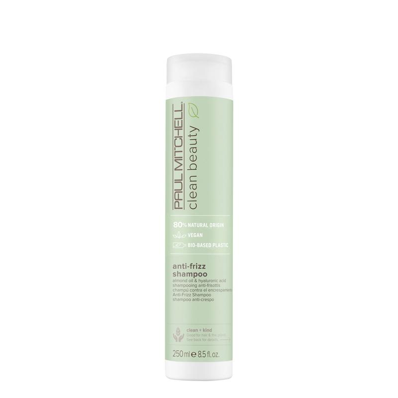 Paul Mitchell Clean Beauty Anti-Frizz Shampoo - 8.5 fl oz, Sulfate-Free, Plant-Based Formula with Almond Oil & Hyaluronic Acid Smooth Haircare Low Porosity Hair Products Cleanser Conditioner Cleansing
