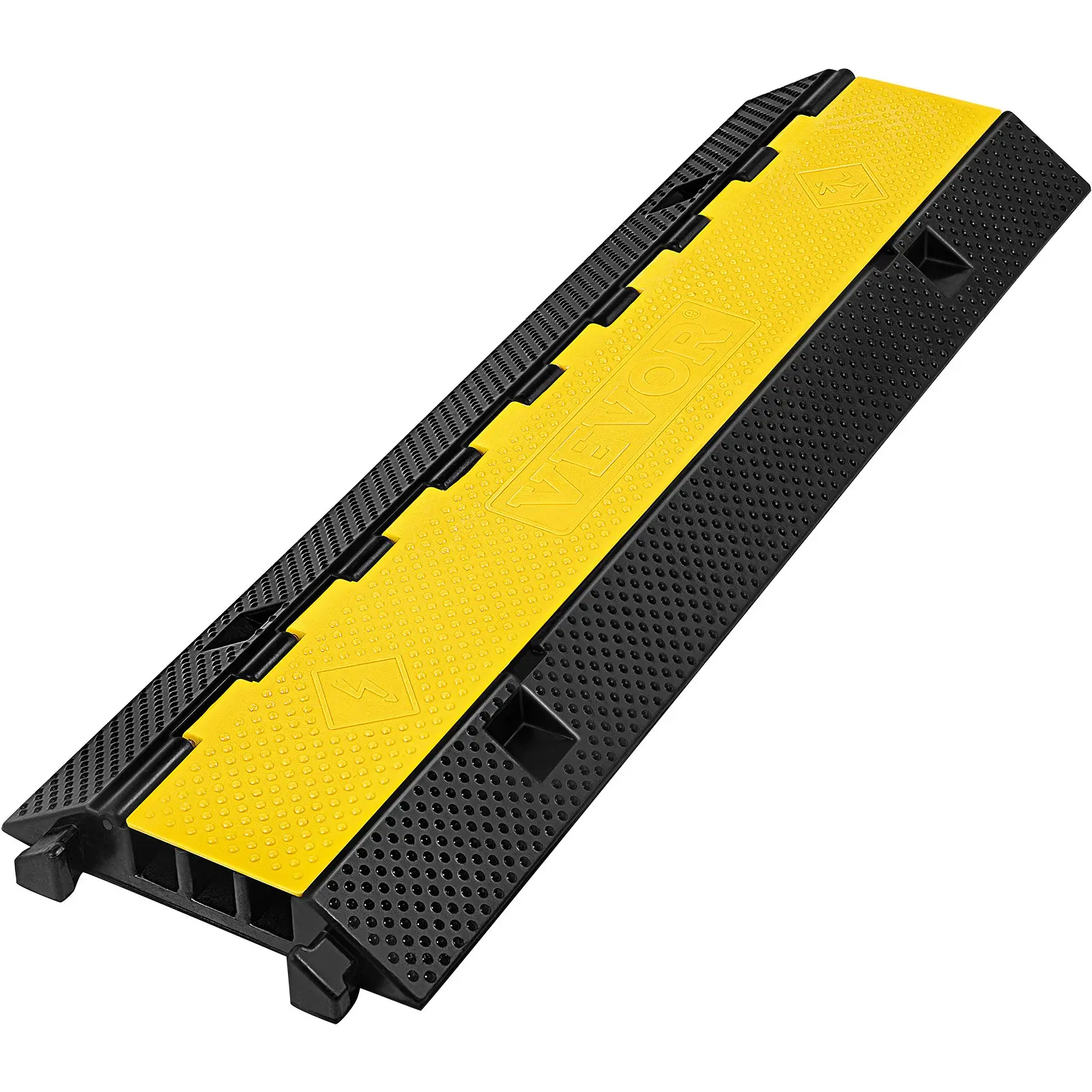 【Summerfinds】VEVOR 3 Channel Rubber Cable Protector Ramp 1.2 x 1.2 Inch Channel Heavy Duty Cable Wire Cord Cover Ramp Speed Bump Driveway Hose Cable Ramp Protector