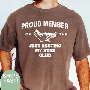 Just Resting My Eyes Shirt, Comfort Colors Funny Dad T-shirt, Men Tee, Family Gift, Christmas Gift for Dad