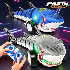 Fun shark remote control car outdoor interactive artifact waterproof design simple control long battery life,