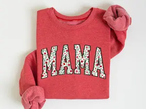 Floral Mama Sweatshirt, Christmas Gift For Mom, Mothers Day Gift, New Mom Gift, Pregnancy Announcement, Mom Birthday Gift