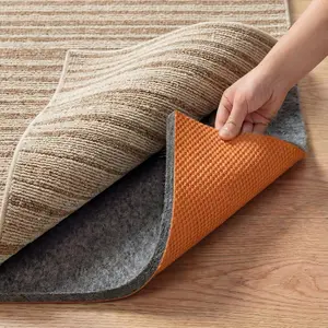 5 x 7 Ft Rug Pad Non-Slip, 1/4" Thick, Rug Gripper for Hardwood Floors, Felt and  Rubber Backing, Dual Surface, Cushioned Pads, Keep Carpets in Place, Protective Padding Under Area Rugs