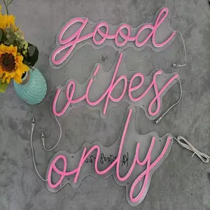 LED Silicone Good Vibes Only Neon Light