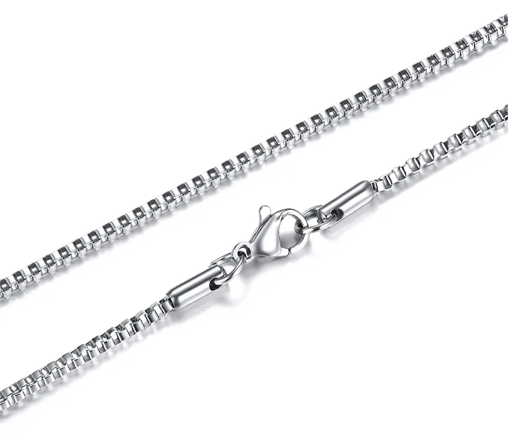 Square Box Link Chain Necklace