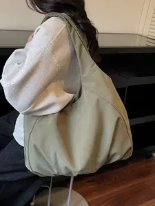 2026 New Large Capacity Casual Solid Color Bag, Elegant Leisure Versatile Tote Bag, Eco-Friendly Shopping Bag, Trendy Crossbody Shoulder Bag