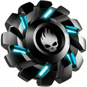 Black Gear Fidget Spinner, Luminous And Colorful, High-Speed And Silent, with Cool Metal Mechanical Gear Design Paired with Skull Logo, Helps Relieve Anxiety And Stress in Children And Adults