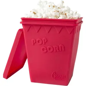 Popcorn Popper| Replaces Popcorn Bags| Healthy Air Popped Popcorn - No Oil Needed| BPA Free European Popcorn Maker by (Red 8 cups)