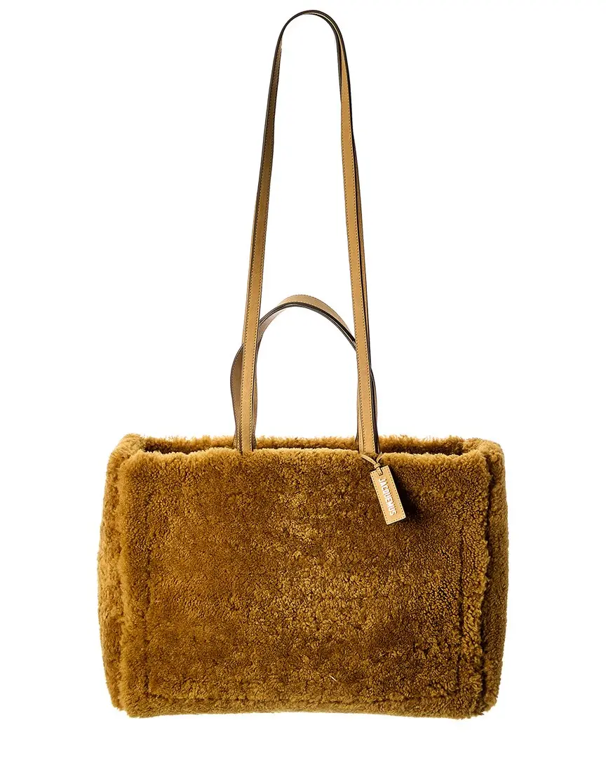 Jacquemus Le Cabas Neve Large Wool & Leather Tote