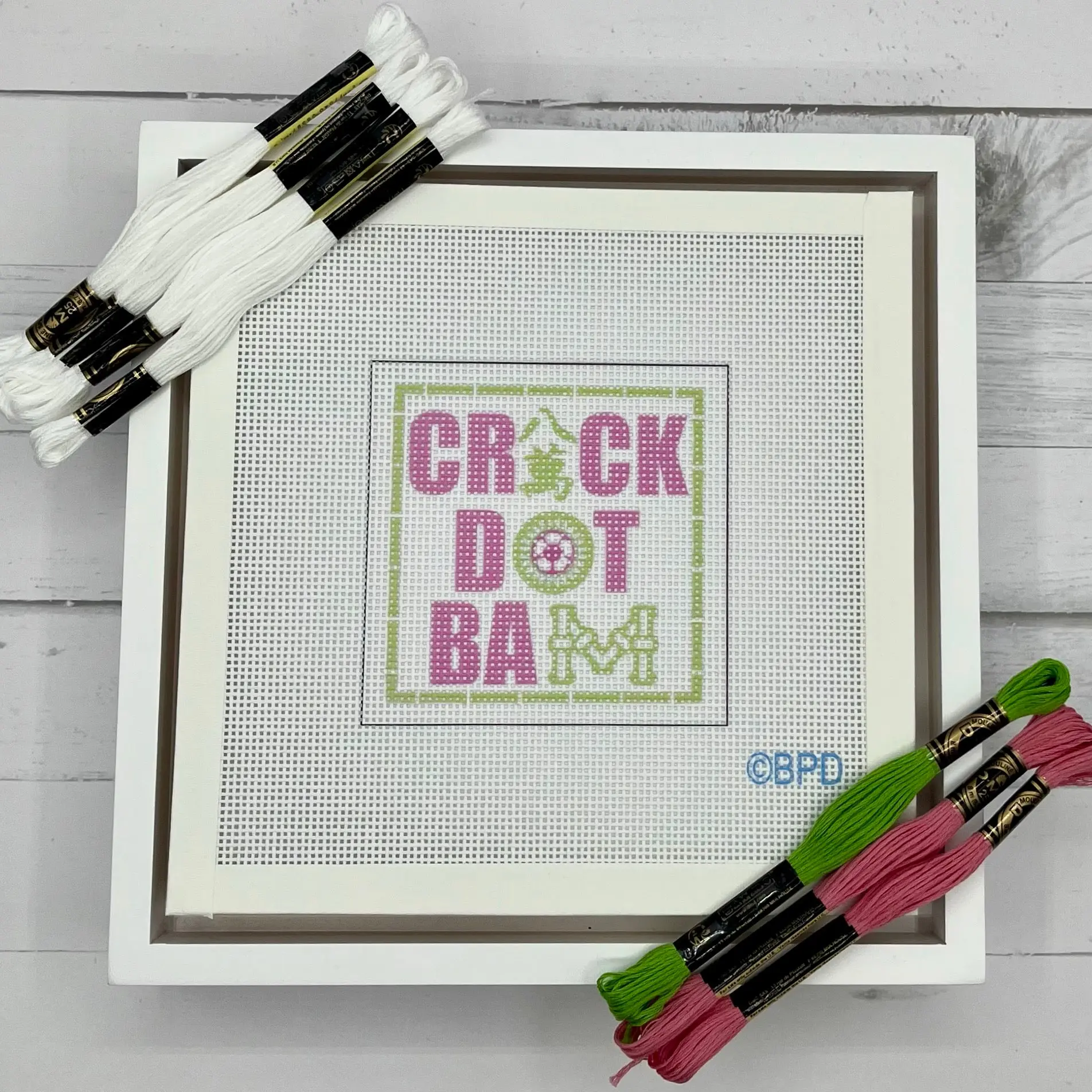 Crack Dot Bam Needlepoint Kit (Mahjong)