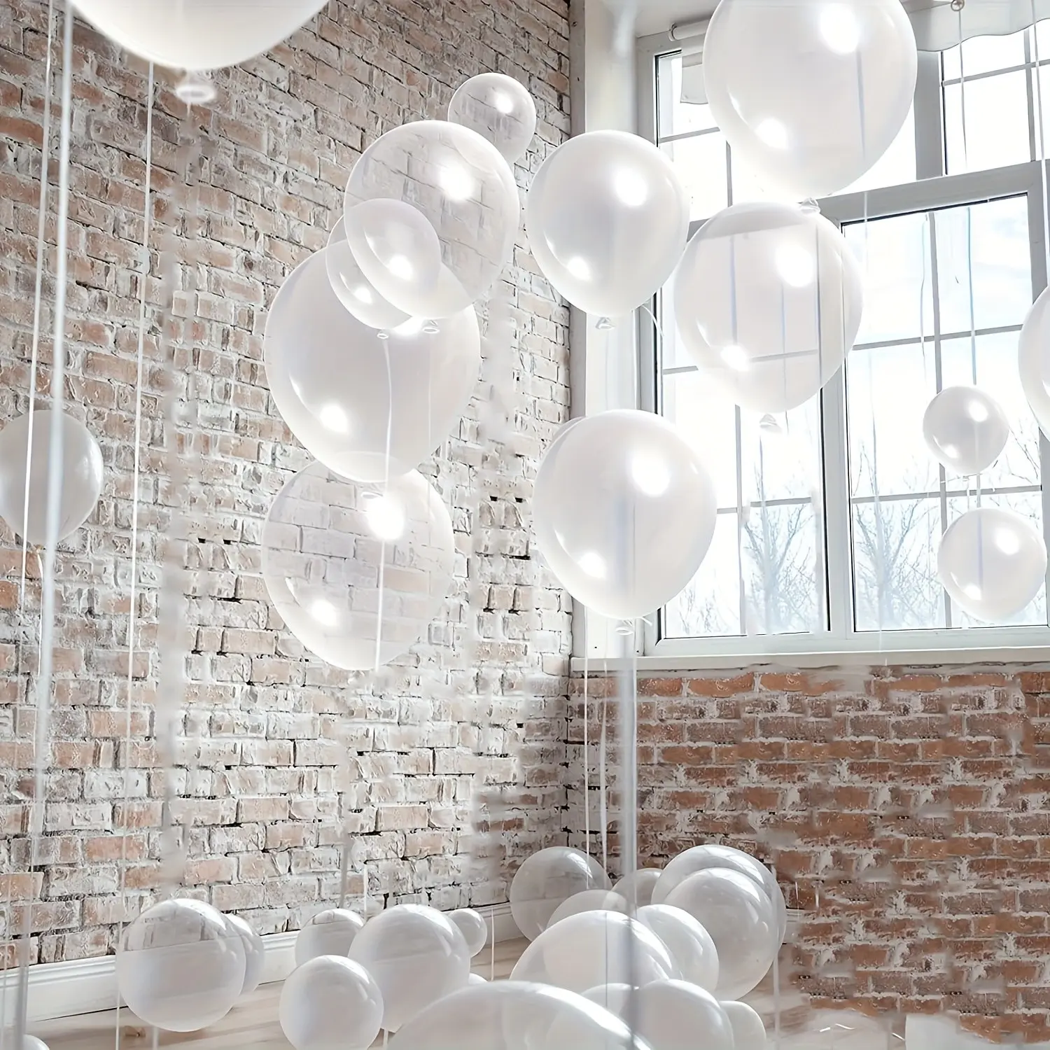 29 12 inch round transparent latex party balloons, Clear Balloons For Stuffing, suitable for wedding, birthday, bubble party decoration, photography background wall, graduation ceremony background wall, Party Balloons Decorations