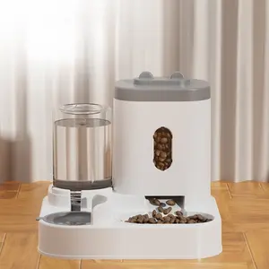 Smart Pet Feeder and Water Dispenser Combination, Automatic Dog and Cat Food Dispenser, Quiet and Flowing Cat and Dog Drinking Bowl, Food Slow Feeder