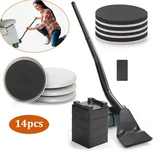 14pcs furniture lifting tool set suitable for lifting and sliding heavy furniture and appliances, home decoration tools