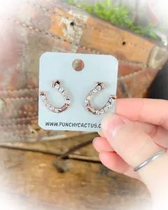 Horseshoe Earring - Rose Gold
