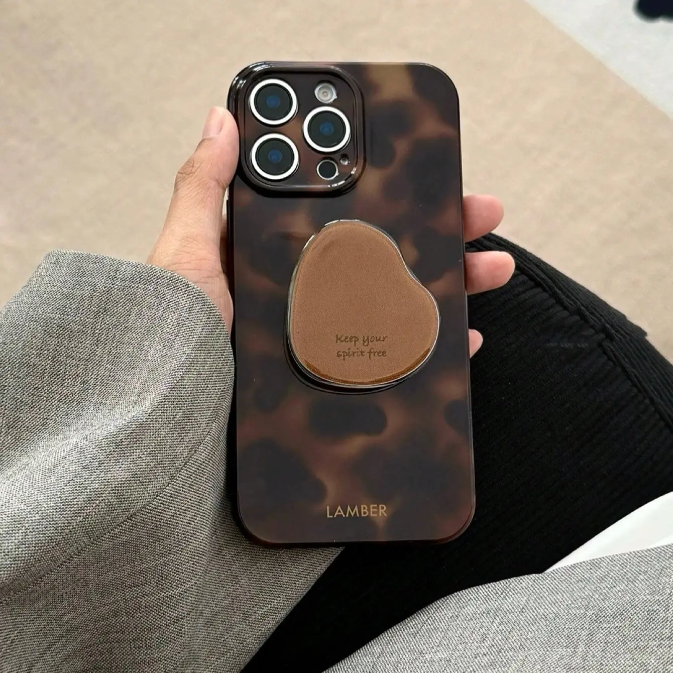 Vintage Copper Rust Amber Protective Shockproof Phone Case + Stand Cover, Shockproof Smartphone Casing, Compatible with Apple iPhone 17 Pro Max/16 Pro Max/15 Pro/14 Pro Max/13 Pro/12