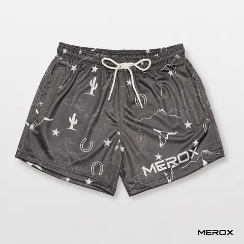MEROX Unisex Western 5-Inch Mesh Shorts for Men – Breathable Cowboy Gym, Running, Pickleball, Training, Workout & Streetwear Athletic Shorts with Zipper Pockets Athletic Shorts Casual Athleisure Street Shorts Active Athletic Bottoms Activewear Shorts