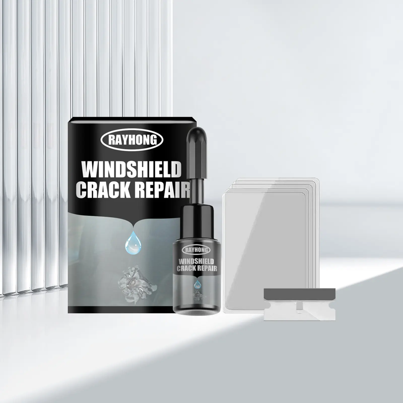 Windshield Crack Repair Liquid – Car Glass Resin for Auto Glass Crack & Chip Fix, Windshield Sealer, Resin Solution for Quick Windshield Crack Repair and Restoration