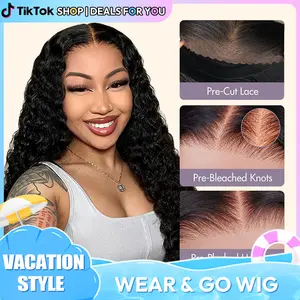 Water Wave Glueless Wig Human Hair | Wear And Go 7x4 HD 180% Density Lace Front Wig #SummerVibe Water Wave Glueless Wig Human Hair | Wear And Go 7x4 HD 180% Density Lace Front Wig #SummerVibe