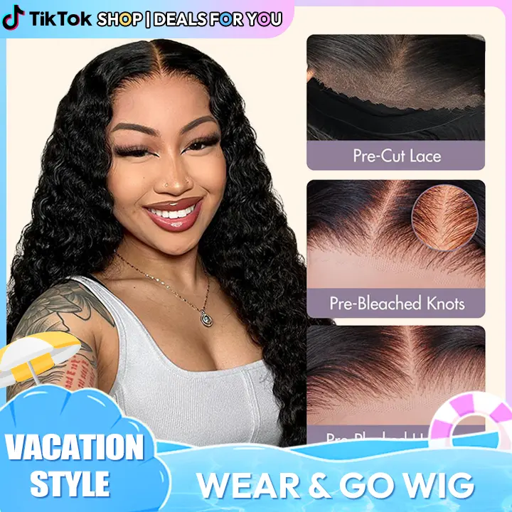 Water Wave Glueless Wigs Human Hair | Wear And Go 7x4 HD 180% Density Lace Front Wig #Natural Hairstyles Black Girls #Deals for You Days Water Wave Glueless Wigs Human Hair | Wear And Go 7x4 HD 180% Density Lace Front Wig #Natural Hairstyles Black Girls #Deals for You Days