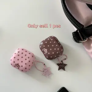 Star Design Earphone Case for Apple AirPods Pro 2/AirPods Pro/AirPods 4/AirPods 3/AirPods 2, Fashionable Women's Accessory