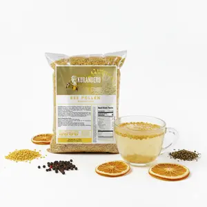 KURANDERO Bee Pollen Granules 1 lb (453g) – 100% Natural Pollen de Abeja – Premium Dried Whole Bee Pollen, Raw & Unprocessed, Non-GMO, Caffeine-Free, Natural Energy Source, Single Pack
