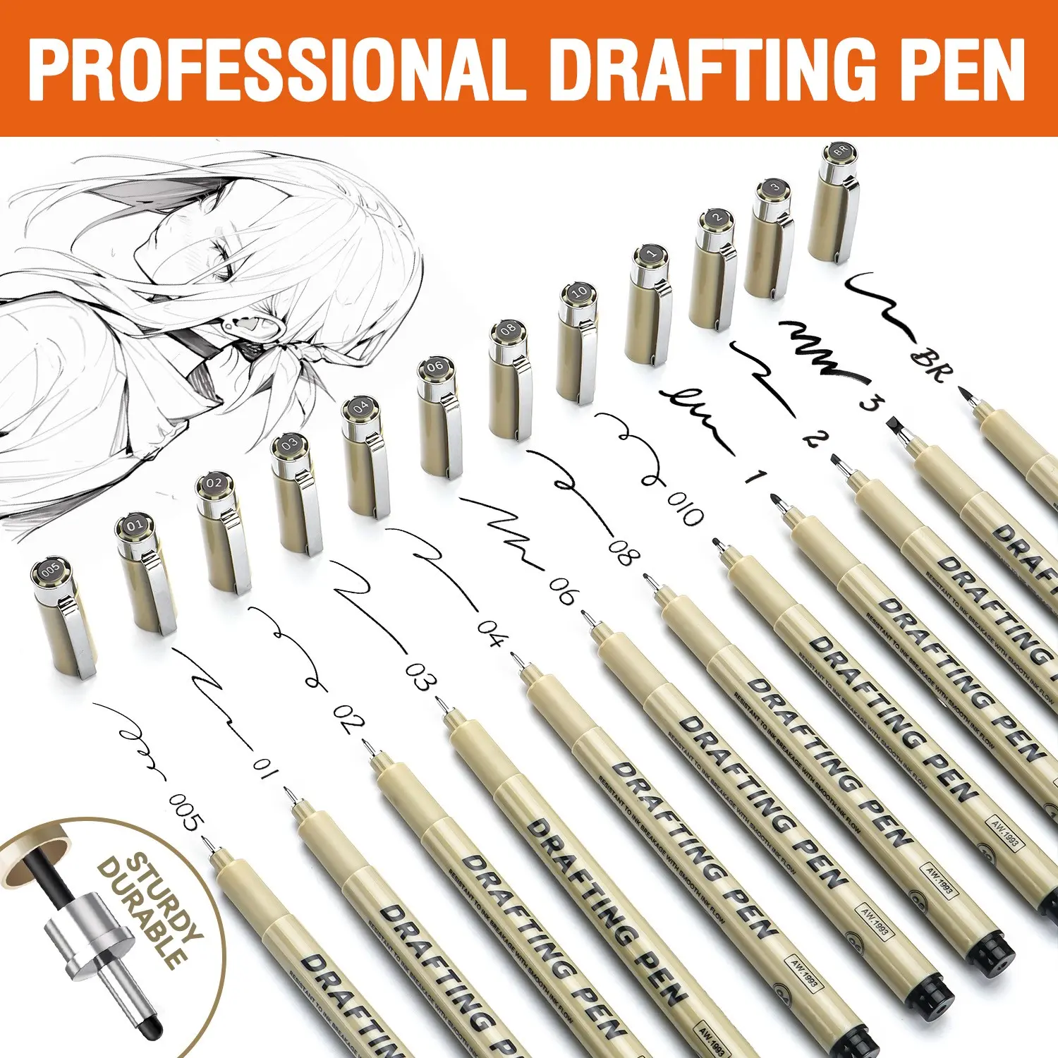 6/9/12 Pack Multifunctional Fine Water Pens, Ultra-Fine Needle Tip Set, Various Nib Sizes, Ideal for Drawing Sketching Writing, Art Drawing Supplies, Art Materials, Art Supply