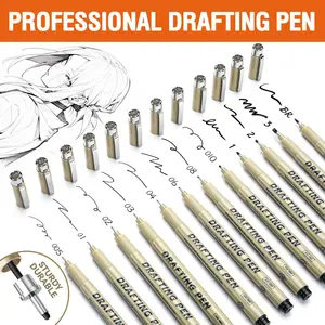 6/9/12 Pack Multifunctional Fine Water Pens, Ultra-Fine Needle Tip Set, Various Nib Sizes, Ideal for Drawing Sketching Writing, Art Drawing Supplies