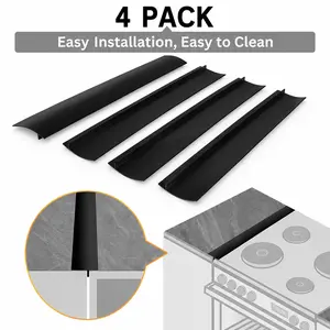 4-Pack Silicone Stove Gap Covers – Heat Resistant 21-Inch Counter Filler, Easy-to-Clean Stove Guard