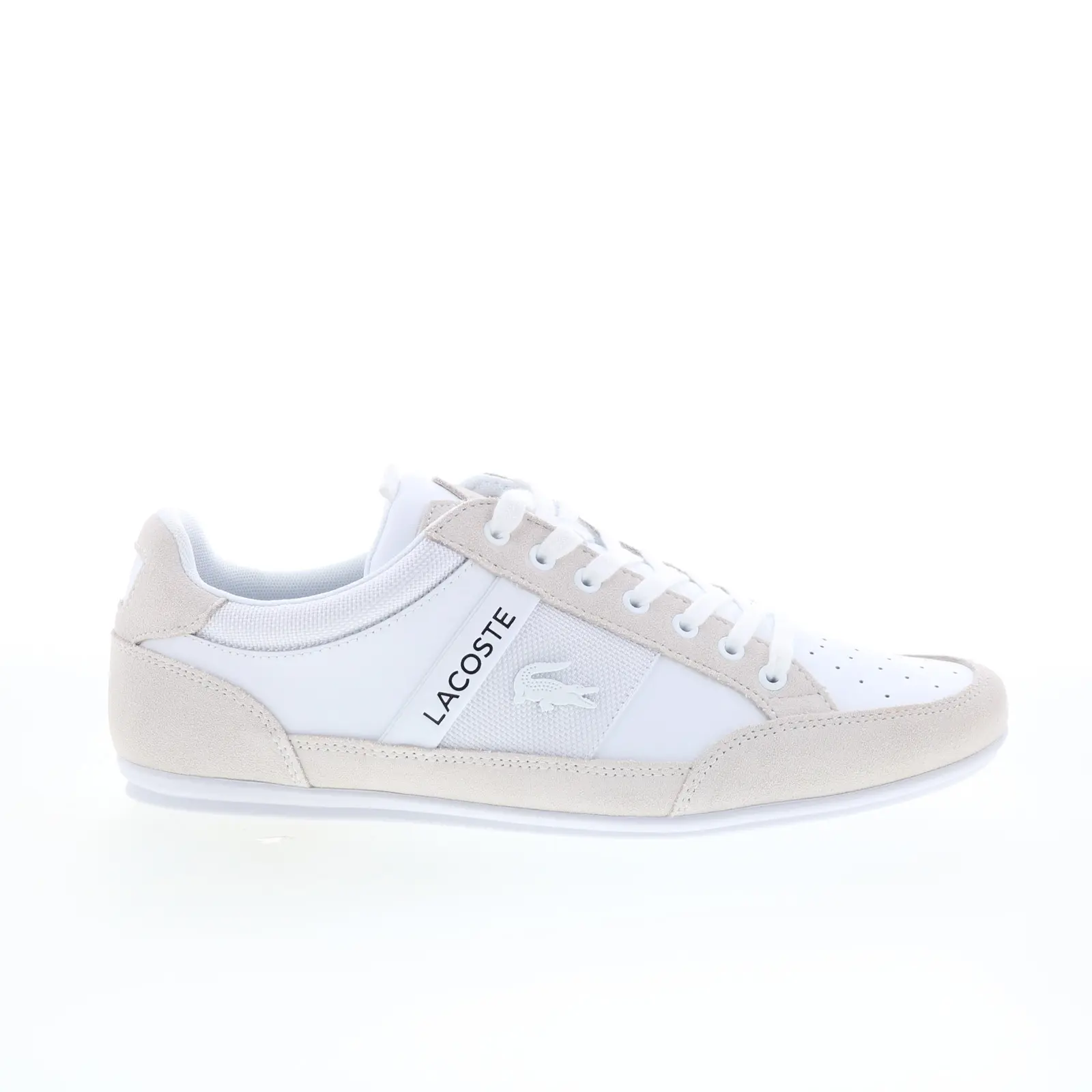 Lacoste Chaymon 125 1 CMA Mens White Leather Lifestyle Sneakers Shoes