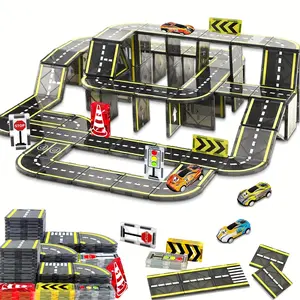 Christmas Magnetic Building Blocks Set, Magnetic Building Tiles, Mini Racing Car Toys, Road Tracks, Train Tracks, Best Birthday Gift for Boys & Girls