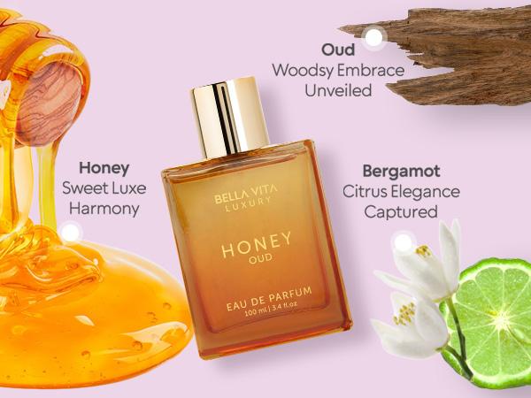 Stolen Hour by BellaVita Luxury | Perfume Gift Set | Senorita (Floral Fruity with Pomegranate & Musk), Honey Oud (Woody Spicy with Vanilla & Patchouli) & Date (Fruity Floral with Pink Pepper & Jasmine) | 3 x 3.4 Fl.oz | Vegan & Cruelty-Free