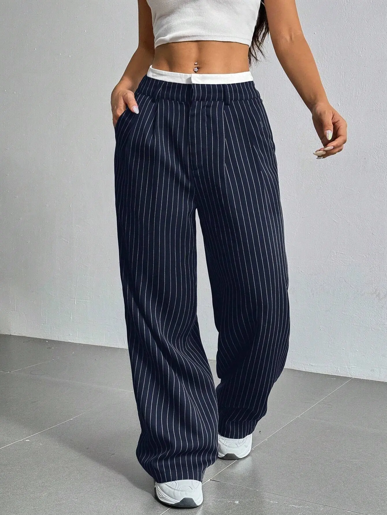 New 2025 Spring Summer Women's Pants – Simple Japanese and Korean Style, High Waist, Straight Cut, Comfortable Work Trousers