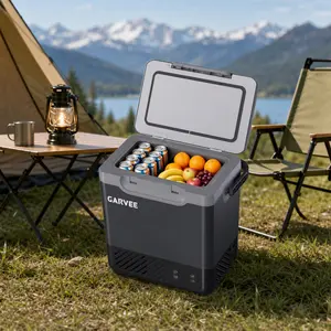 Garvee Fast Cooling Car Refrigerator 18L – Portable Fridge Freezer, -20°C to 20°C, Energy Efficient, Quiet, Multi-Power (DC12V/24V/AC100V), LED Display, Lightweight – Large Capacity for Truck, Camping, Outdoor, Home