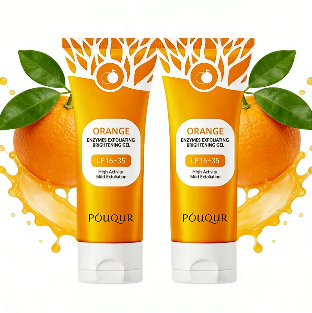 Orange Infused Cleansing Gel, Gentle Face & Body Wash Gel, Mild Daily Skin Cleanser for All Skin Types