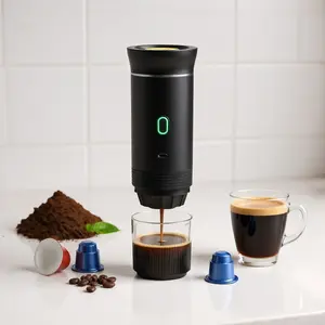 Super convenient capsule coffee machine for work breaks, camping cookouts & home use One touch operation with 30 second extraction Rich and Fragrant