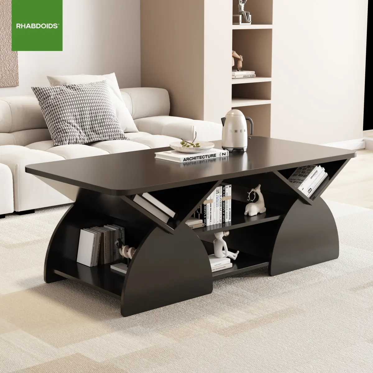 Black + Particle Board + Casual + Classic + Luxury