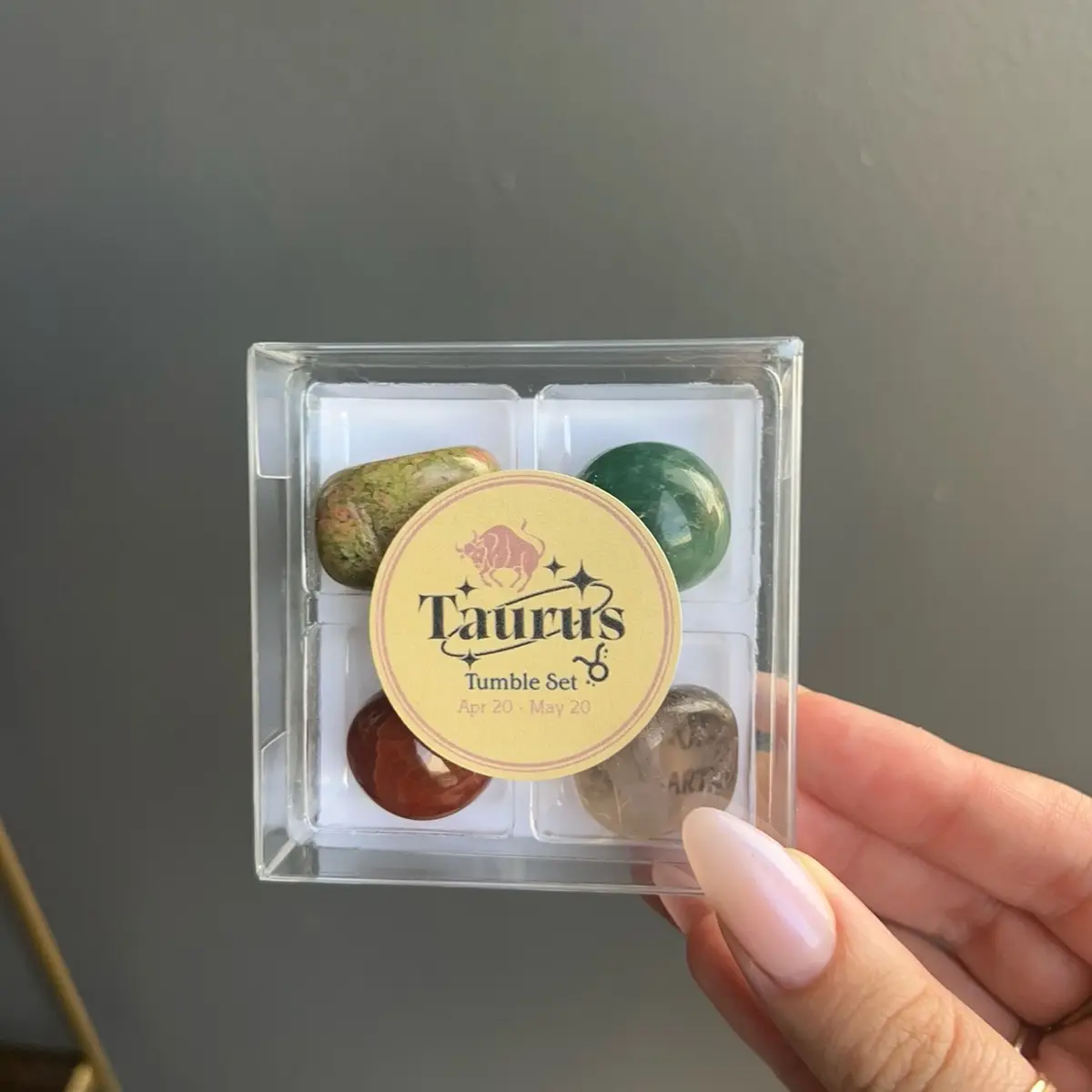 Zodiac Tumbled Crystal Set - Sapphire & Sage