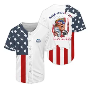 Busch Light Donald Trump Independence Day Baseball Jersey Jersey Shirt, Trending Jerseys, Cosplay Jersey, Jersey, Jerseys Top, Gift For Him, Gift For Her, Jerseys Lover.