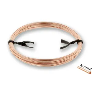 14Kt Rose Gold Filled 26 Gauge Half Hard Round Wire - 0.5 ozt