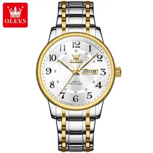 Authentic brand dual calendar quartz watch classic OLEVS men's watch light luxury simple luminous waterproof men's watch 2891