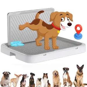 Dog Potty Tray with Pee Wall Portable Dog Potty Anti-Splash Training Pee Pad Holder Pet Indoor Dog Training Toilet for Puppy and Small Size Dog