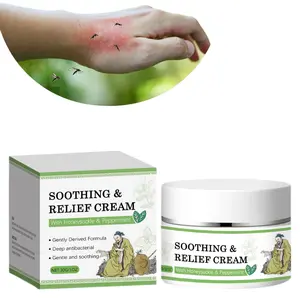 Soothing&Relief Cream with Honeysuckle&Peppermint-30g,100% Natural Plant Extracts,Gentle for All Ages,Fast Acting Relieve itching,Hydrates Dry&Sensitive Skin,Therapeutic Treatment for Flare-up,Eczema&Psoriasis crema antibacterial