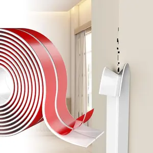 Self-Adhesive Flexible Wall Corner Protector - Durable Rubber Furniture Edge Guard, Easy to Install, White, Prevents Wall Damage, Ideal for Home or Office Use